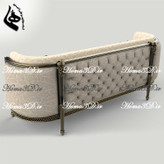 طراحی سهبعدی کاناپه منبتدار ظریف فوقلاکچری و لوکس برای تولید در نجاری و CNC