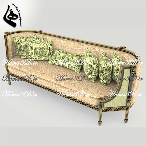 آموزش مدلسازی سهبعدی – طراحی 3بعدی کاناپه منبتدار ظریف فوقلوکس برای مکانهای لاکچری