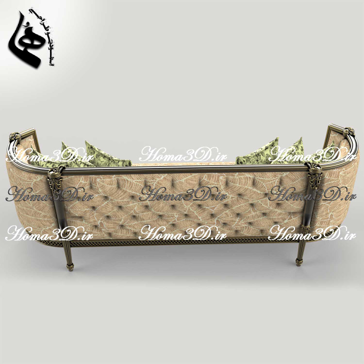 آموزش مدلسازی سهبعدی – طراحی 3بعدی کاناپه منبتدار ظریف فوقلوکس برای مکانهای لاکچری
