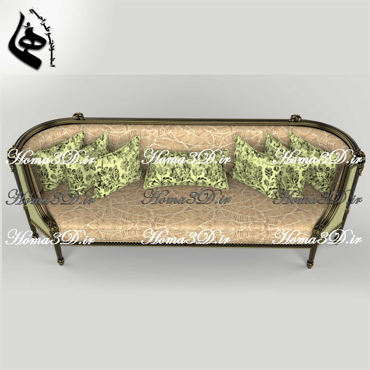 آموزش مدلسازی سهبعدی – طراحی 3بعدی کاناپه منبتدار ظریف فوقلوکس برای مکانهای لاکچری