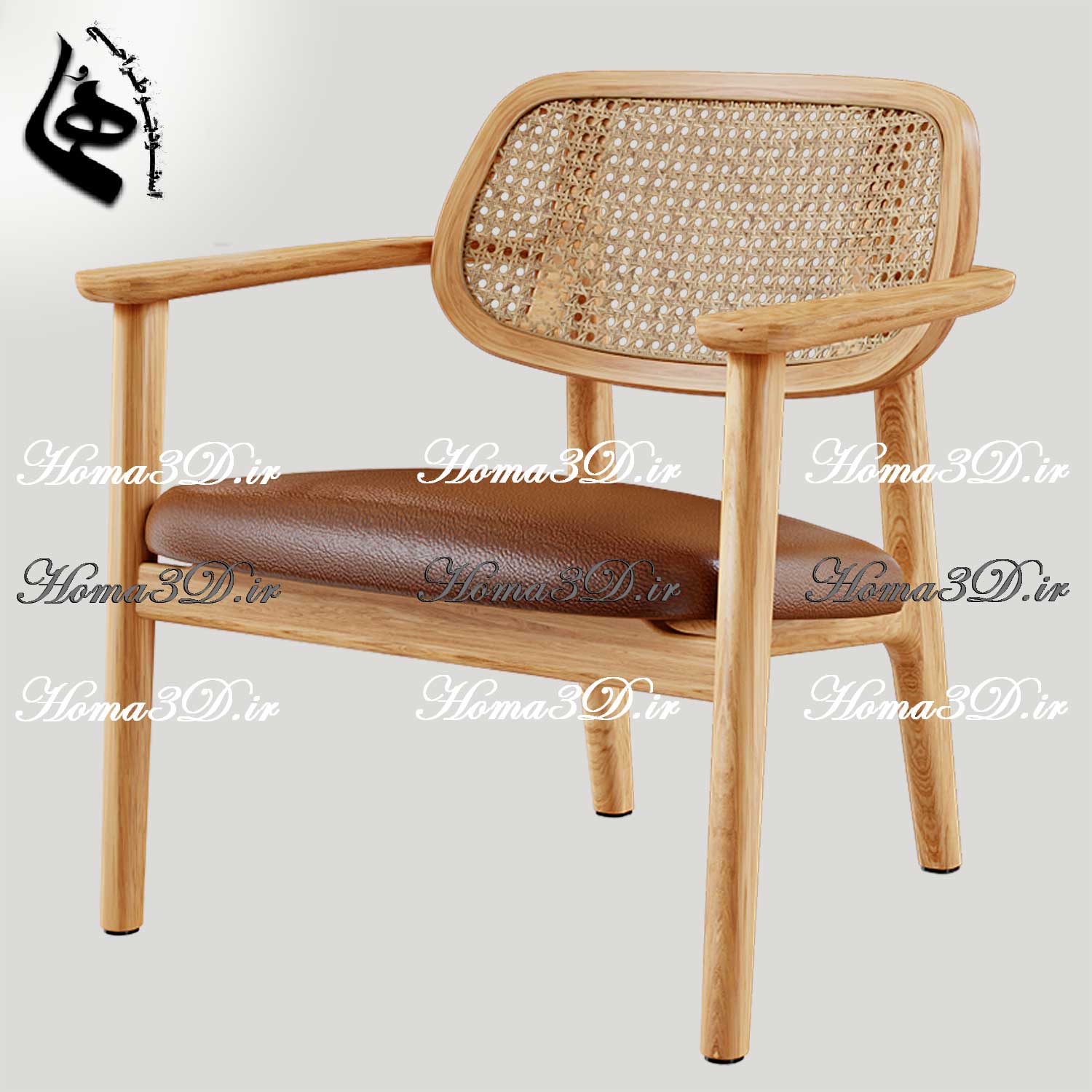 طراحی سه‌بعدی و اسکن سه‌بعدی صندلی نئوکلاسیک دسته‌دار رسمی مناسب جلسات کاری