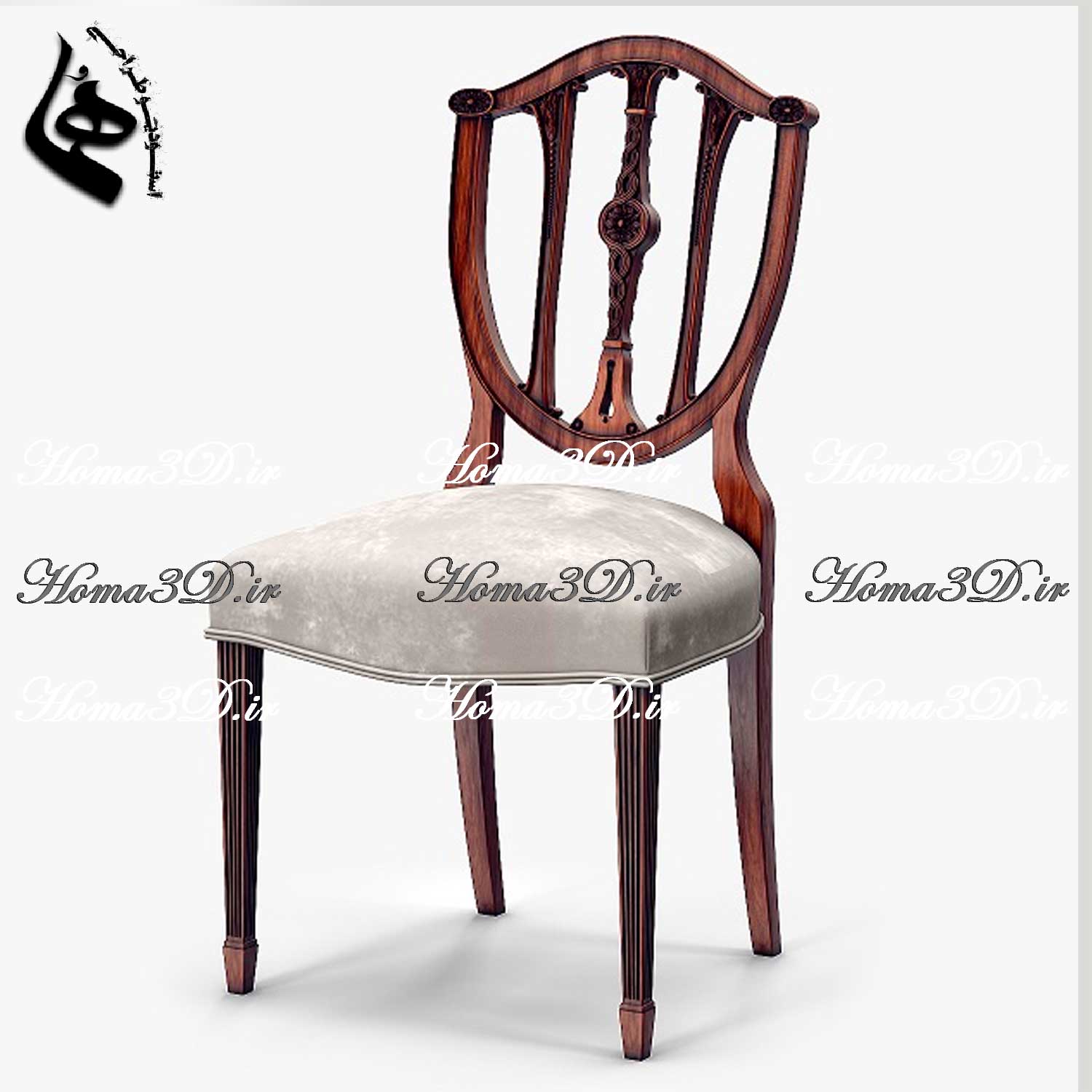 طراحی سه‌بعدی و اسکن سه‌بعدی صندلی ظریف و لوکس – ایده‌ای نو در طراحی منبت و قالب‌کشی کلی صندلی