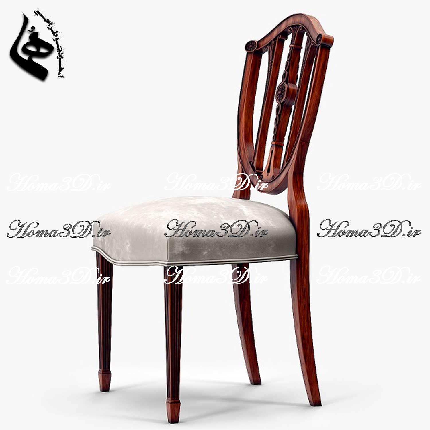 طراحی سه‌بعدی و اسکن سه‌بعدی صندلی ظریف و لوکس – ایده‌ای نو در طراحی منبت و قالب‌کشی کلی صندلی