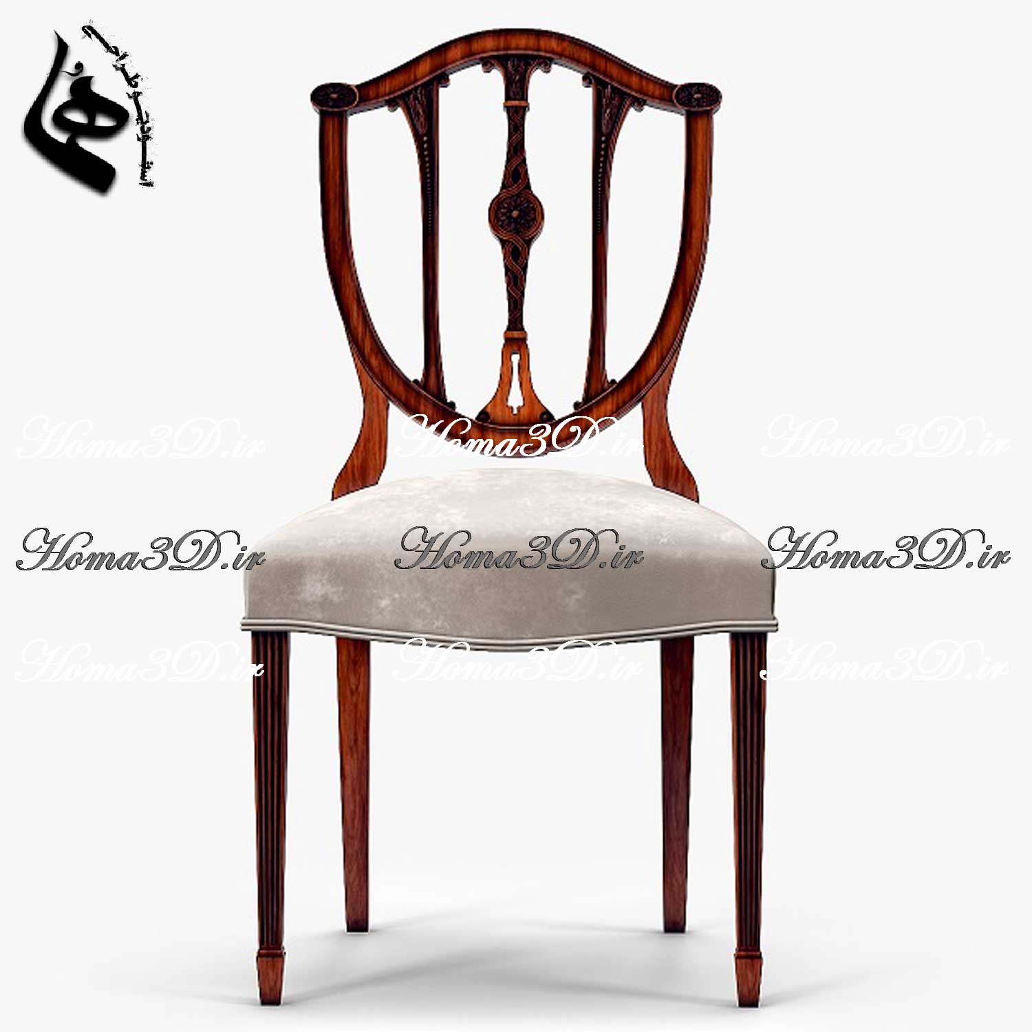 طراحی سه‌بعدی و اسکن سه‌بعدی صندلی ظریف و لوکس – ایده‌ای نو در طراحی منبت و قالب‌کشی کلی صندلی