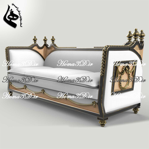 فایل سهبعدی طراحی کاناپه لوکس حصیری با منبتهای ظریف و قالبکشی اصولی و مهندسیشده جدید