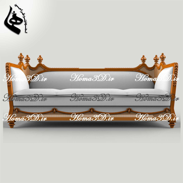 فایل سهبعدی طراحی کاناپه لوکس حصیری با منبتهای ظریف و قالبکشی اصولی و مهندسیشده جدید