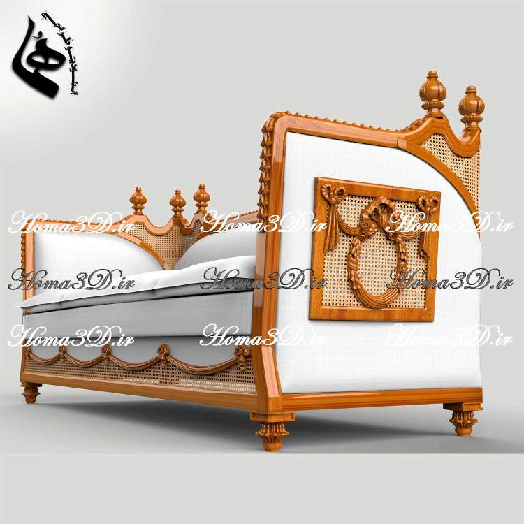 فایل سهبعدی طراحی کاناپه لوکس حصیری با منبتهای ظریف و قالبکشی اصولی و مهندسیشده جدید