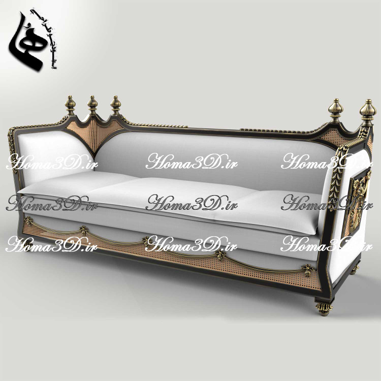 فایل سهبعدی طراحی کاناپه لوکس حصیری با منبتهای ظریف و قالبکشی اصولی و مهندسیشده جدید