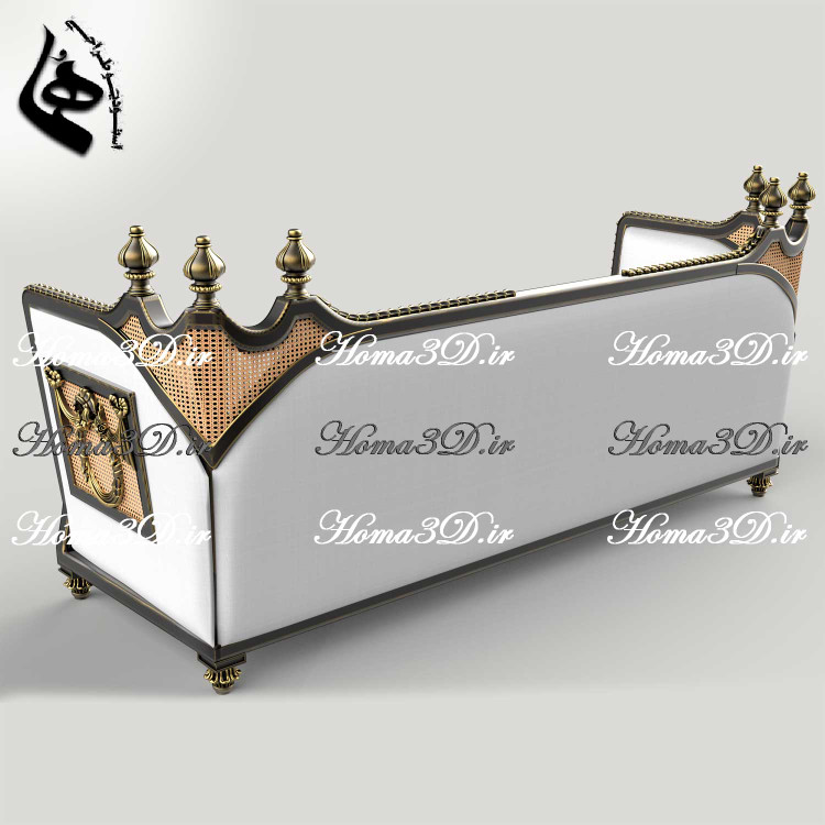 فایل سهبعدی طراحی کاناپه لوکس حصیری با منبتهای ظریف و قالبکشی اصولی و مهندسیشده جدید