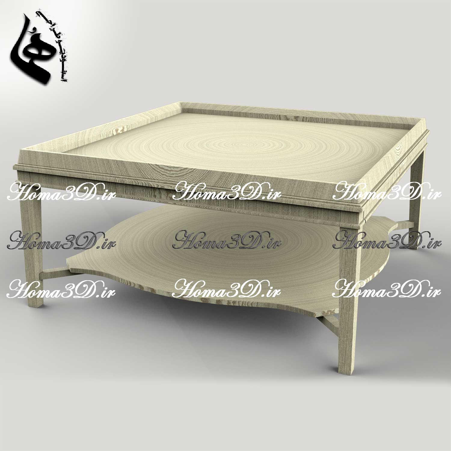 فایل طراحی3بعدی میز جلو مبلی ابزاری مدرن