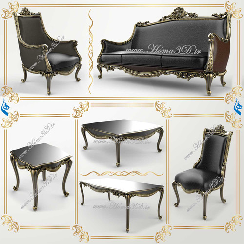 خرید فایل طراحی 3بعدی مبلمان الگوگرفته شده از ژورنالهای ترک با منبتهای جدید و قالبکشی نوآورانه