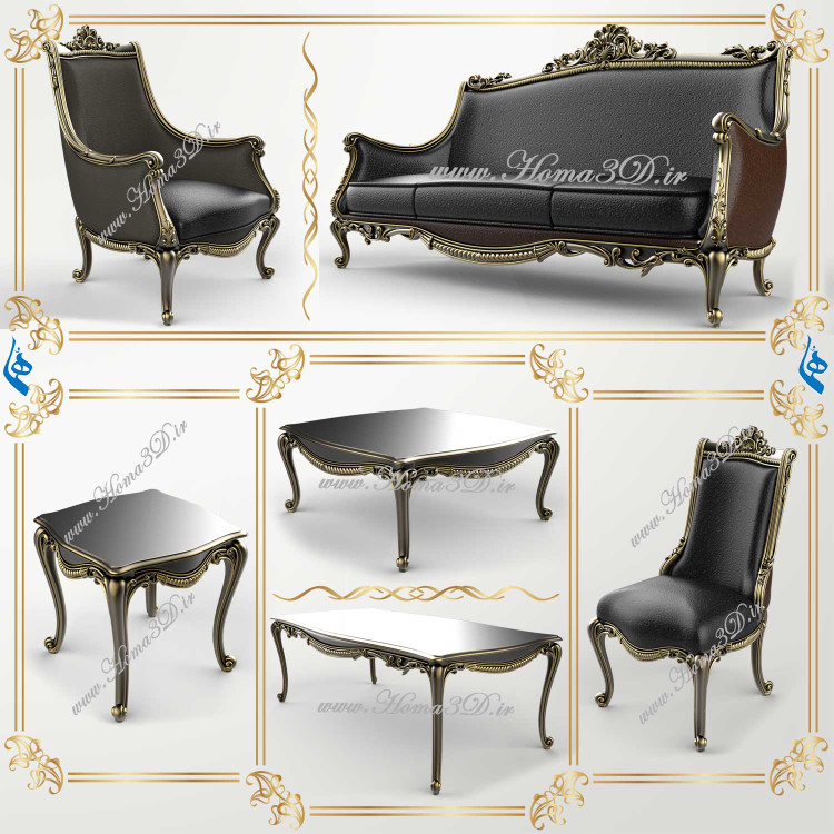 خرید فایل طراحی 3بعدی مبلمان الگوگرفته شده از ژورنالهای ترک با منبتهای جدید و قالبکشی نوآورانه