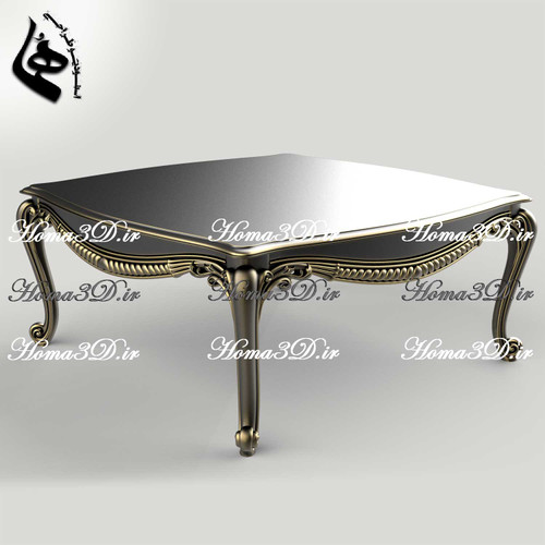 فایل طراحی سهبعدی میز جلو مبلی با منبت جدید و جذاب