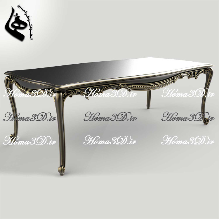 فایل طراحی سهبعدی میز ناهارخوری و میز غذاخوری منبتی جدید و زیبا با طراحی سهبعدی زیبا و تولید آسان