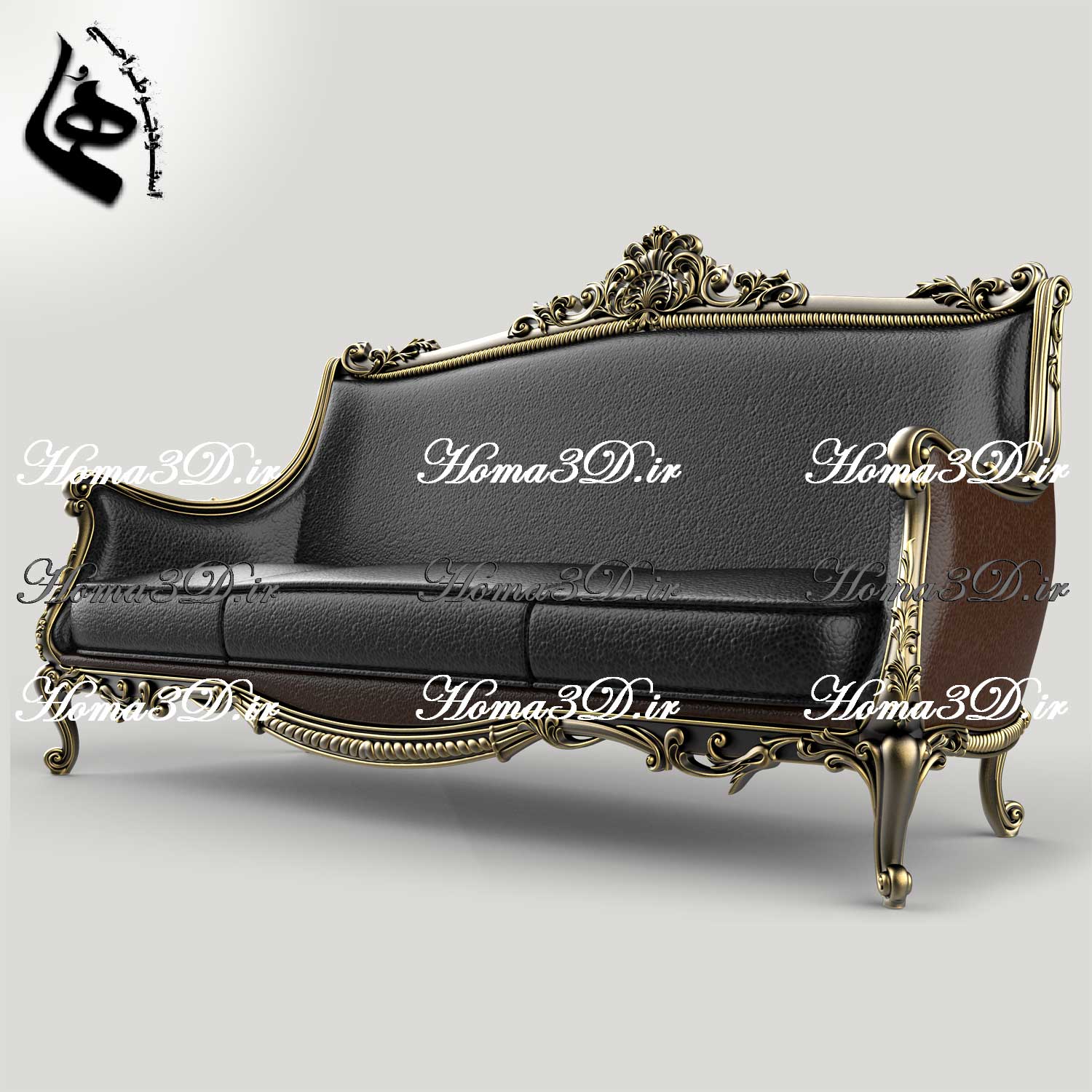 فایل طراحی3بعدی فایل CAD کاناپه لوکس و خوش‌فرم با طراحی اصول مد روز و ترند رو