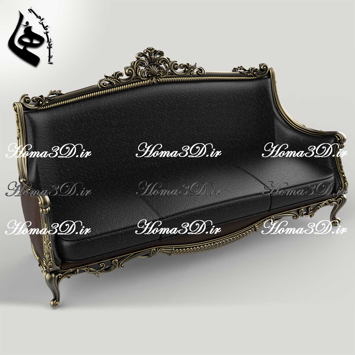 فایل طراحی3بعدی فایل CAD کاناپه لوکس و خوش‌فرم با طراحی اصول مد روز و ترند رو