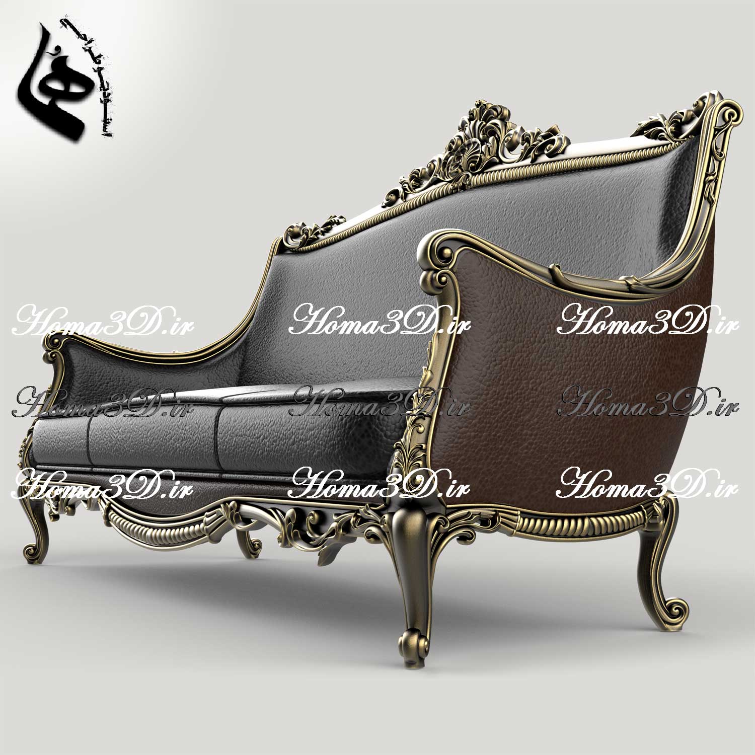 فایل طراحی3بعدی فایل CAD کاناپه لوکس و خوش‌فرم با طراحی اصول مد روز و ترند رو