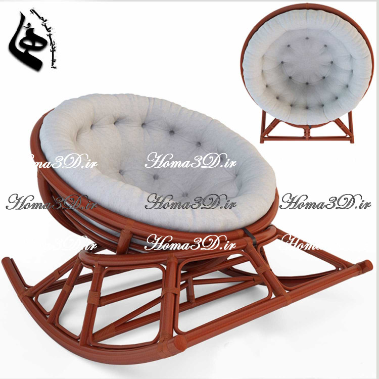 فایل طراحی 3بعدی صندلی راکی مدرن بسیار کاربردی و مقاوم در طراحی و نجاری