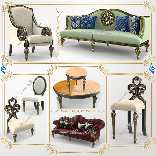 خرید فایل طراحی 3بعدی مبلمان کلاسیک کممنبت سبک ایتالیایی مدرن کمچوب – بهروز و پرفروش در بازار صنعت مبلمان و دکور داخلی