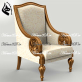 ایل طراحی سهبعدی مبل زیبا ابزاری منبتی با دسته مبل گرد بهروز و دلنشین