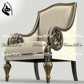 ایل طراحی سهبعدی مبل زیبا ابزاری منبتی با دسته مبل گرد بهروز و دلنشین