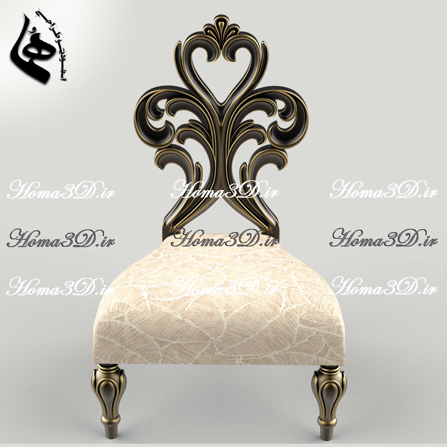 فایل طراحی سه‌بعدی مبل چپندر با طراحی دلنشین | خرید فایل آماده نجاری و سی‌ان‌سی برای تولید