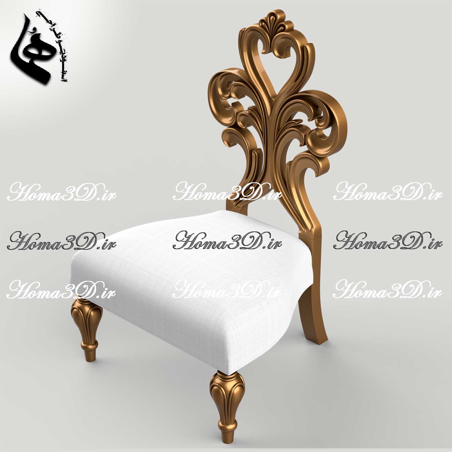 فایل طراحی سه‌بعدی مبل چپندر با طراحی دلنشین | خرید فایل آماده نجاری و سی‌ان‌سی برای تولید