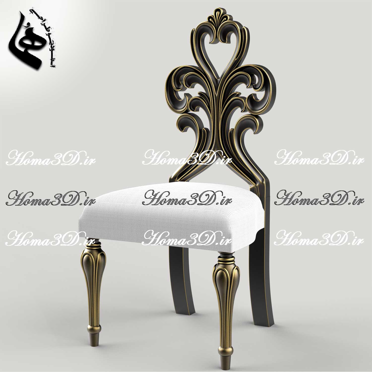 فایل طراحی سه‌بعدی صندلی چپندر میزبان برای پذیرایی | تولید مهندسی در نجاری و CNC چوب