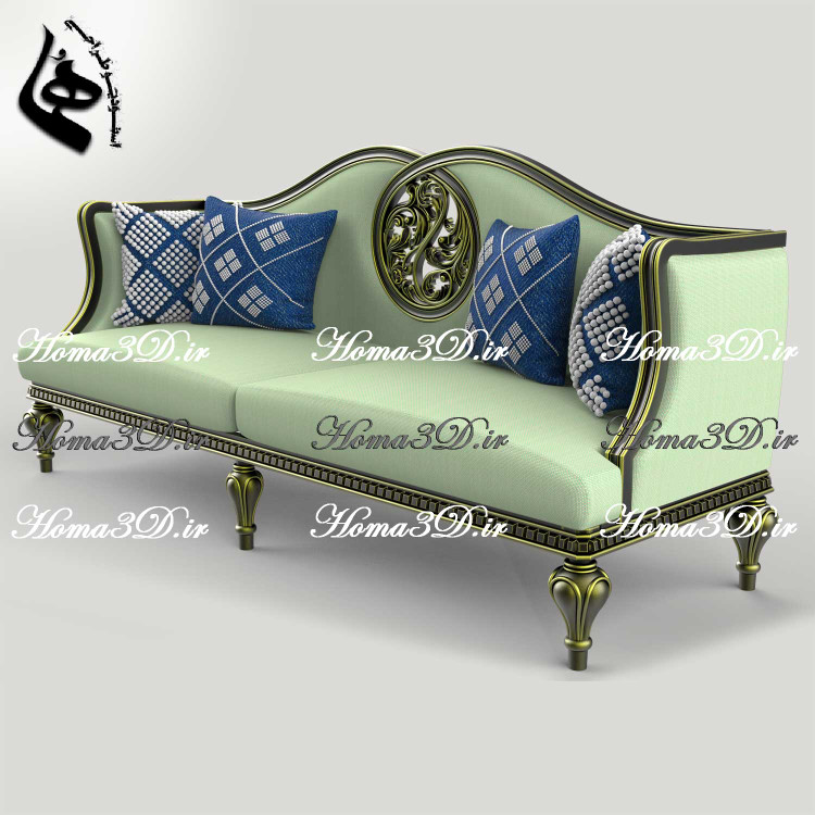 فایل طراحی و اسکن سهبعدی کاناپه با قالبکشی و طراحی منبت جدید و وادار خور گرد که هنر طراحی را در این کاناپه تکمیل کرده
