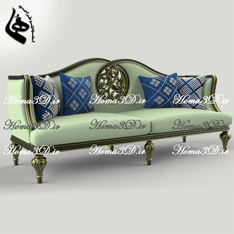فایل طراحی و اسکن سهبعدی کاناپه با قالبکشی و طراحی منبت جدید و وادار خور گرد که هنر طراحی را در این کاناپه تکمیل کرده