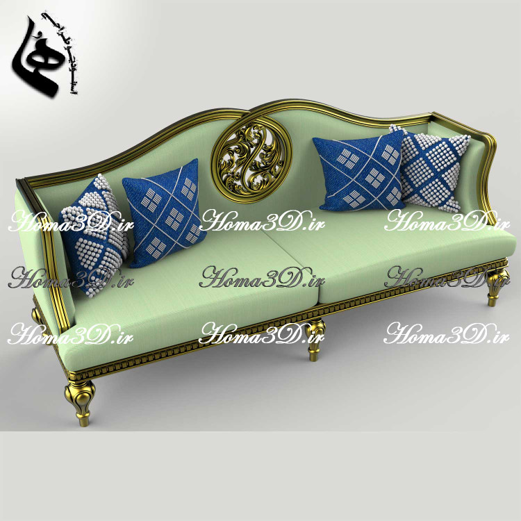 فایل طراحی و اسکن سهبعدی کاناپه با قالبکشی و طراحی منبت جدید و وادار خور گرد که هنر طراحی را در این کاناپه تکمیل کرده