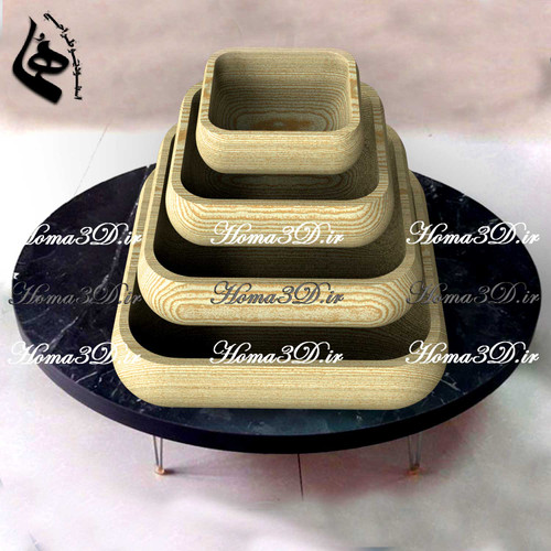 فایل طراحی و اسکن سهبعدی کاسه در ۴ سایز متفاوت – تلفیق هنر، دقت و طبیعت