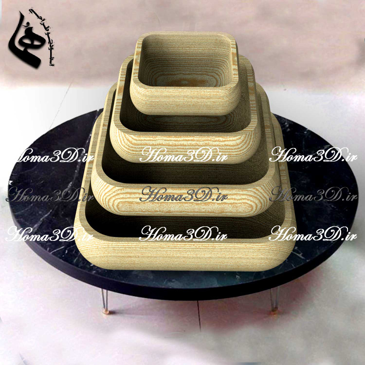 فایل طراحی و اسکن سهبعدی کاسه در ۴ سایز متفاوت – تلفیق هنر، دقت و طبیعت