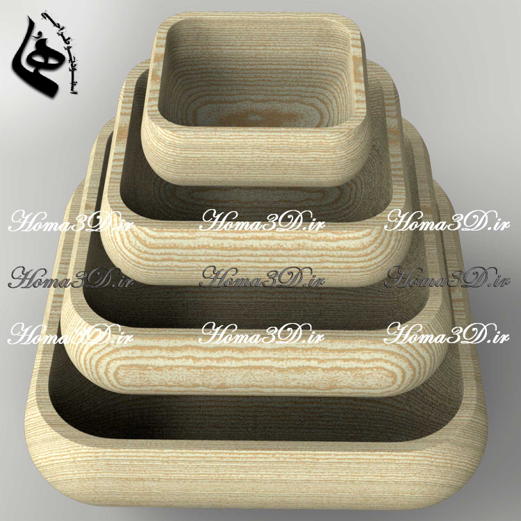 فایل طراحی و اسکن سهبعدی کاسه در ۴ سایز متفاوت – تلفیق هنر، دقت و طبیعت