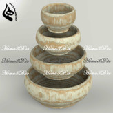 فایل طراحی و اسکن سهبعدی کاسه چوبی – قابل اجرا با CNC روتاری در ۴ سایز متفاوت