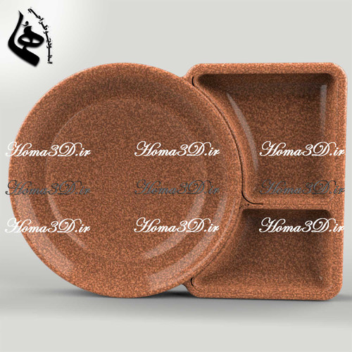 فایل طراحی و اسکن سهبعدی پلوخوری چوبی ۳ قسمته | طراحی حرفهای، کاربردی و خوشفرم