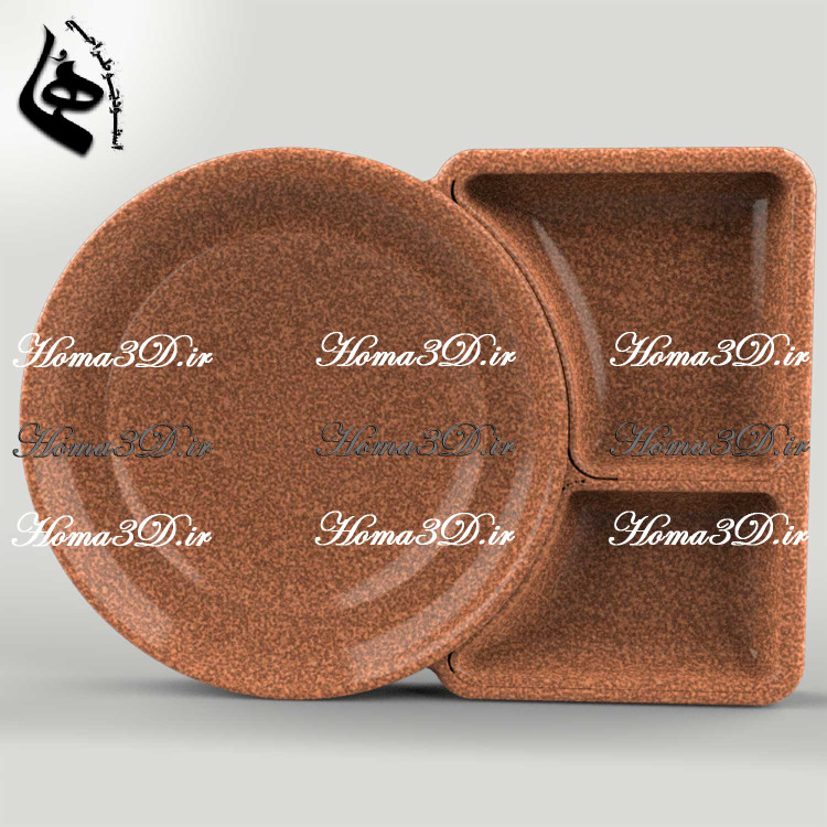 فایل طراحی و اسکن سهبعدی پلوخوری چوبی ۳ قسمته | طراحی حرفهای، کاربردی و خوشفرم