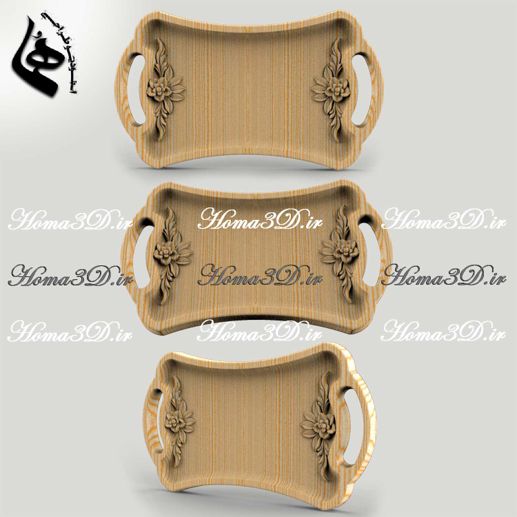 فایل طراحی و اسکن سهبعدی سینی گلدار با فریم زیبا و طراحی خاص | ترکیب هنر، طبیعت و دقت مهندسی