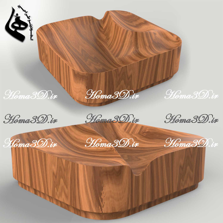 فایل طراحی و اسکن سهبعدی زیرسیگاری دفرمه | طراحی مهندسی و جذاب برای کافهها