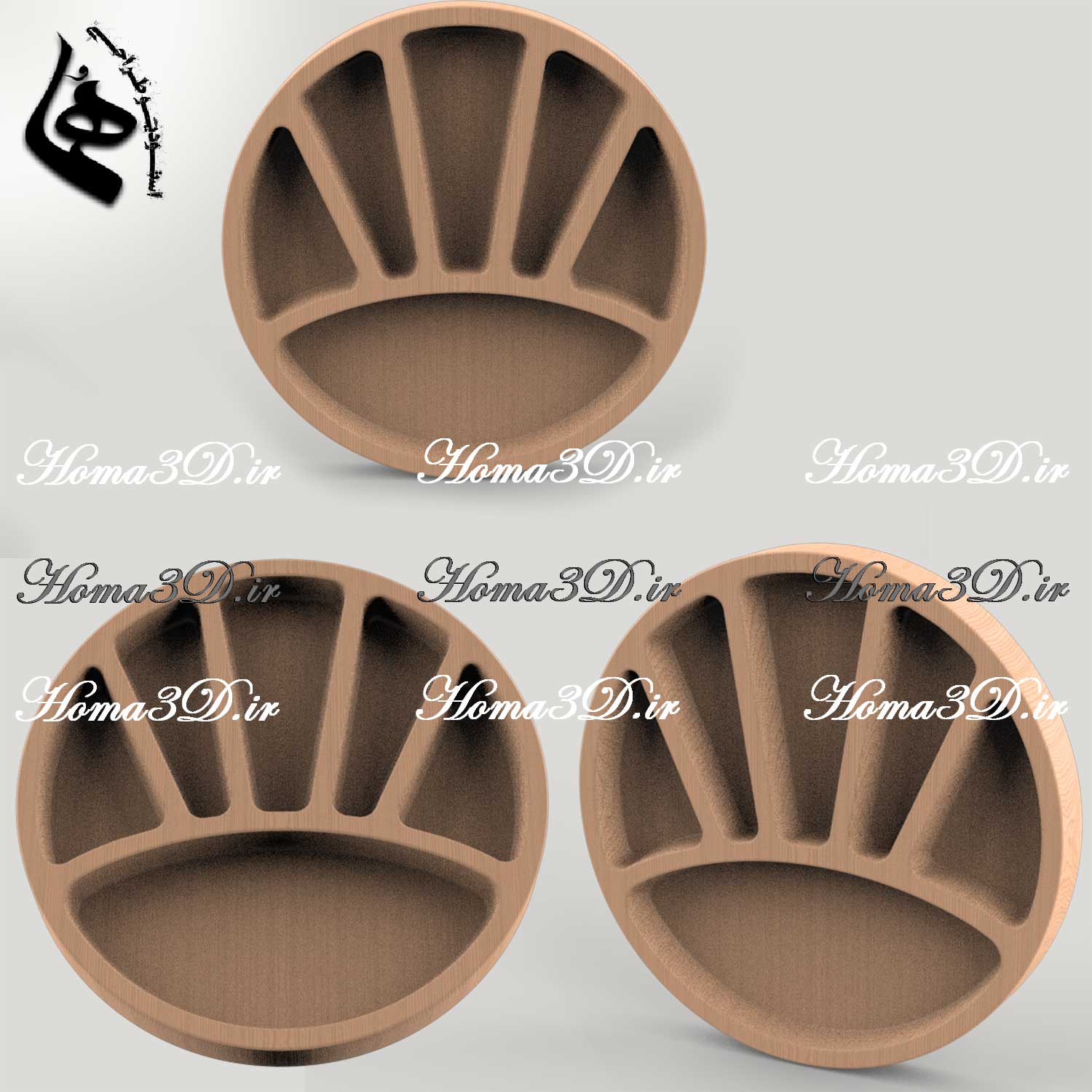 فایل طراحی و اسکن ۳بعدی اردوخوری گرد | فضای تقسیم‌بندی شده زیبا