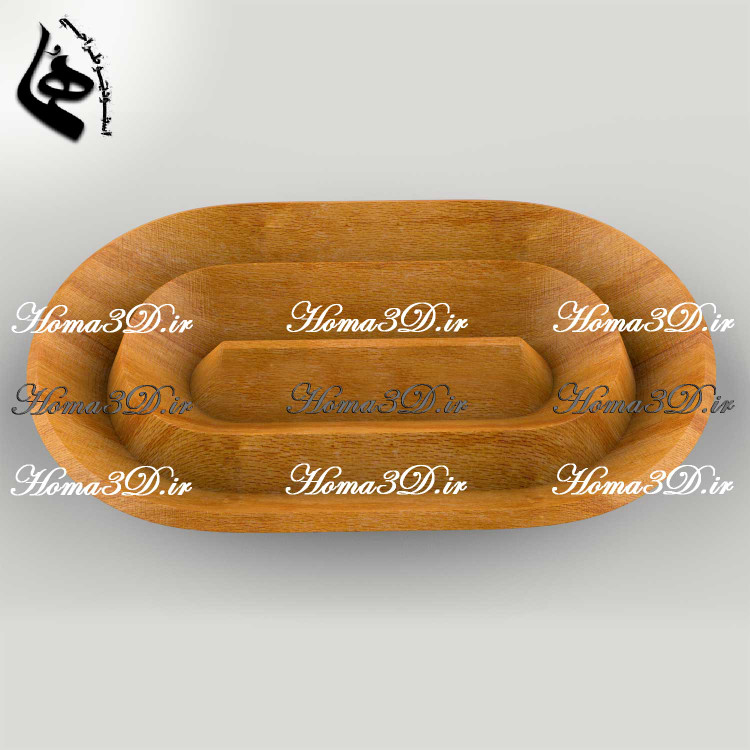 فایل طراحی و اسکن ۳بعدی اردوخوری بیضی | طراحی مدرن و کاربردی