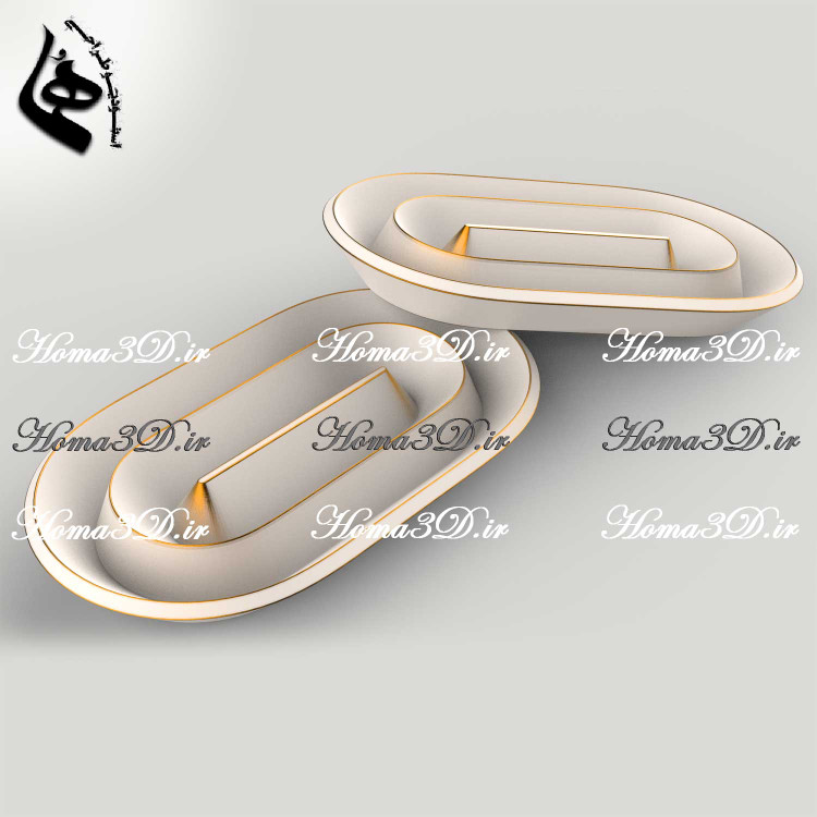 فایل طراحی و اسکن ۳بعدی اردوخوری بیضی | طراحی مدرن و کاربردی