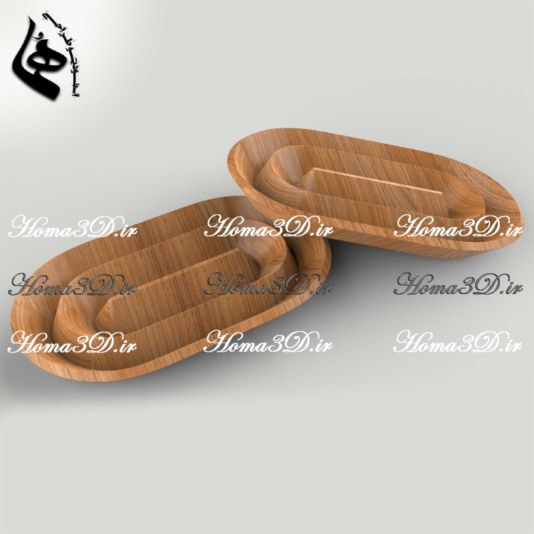 فایل طراحی و اسکن ۳بعدی اردوخوری بیضی | طراحی مدرن و کاربردی