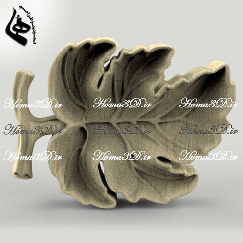 فایل طراحی و اسکن ۳بعدی اردوخوری | الهام گرفته از برگ درخت با عمق عالی برای پذیرایی لوکس