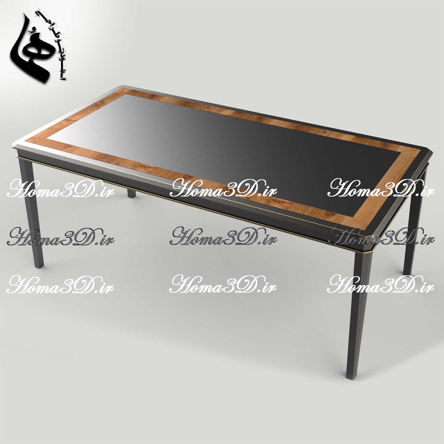 فایل طراحی سه‌بعدی و الگوهای نجاری برای قالب‌کشی میز ناهارخوری مدرن بدون منبت | طرح ترند و تولید آسان