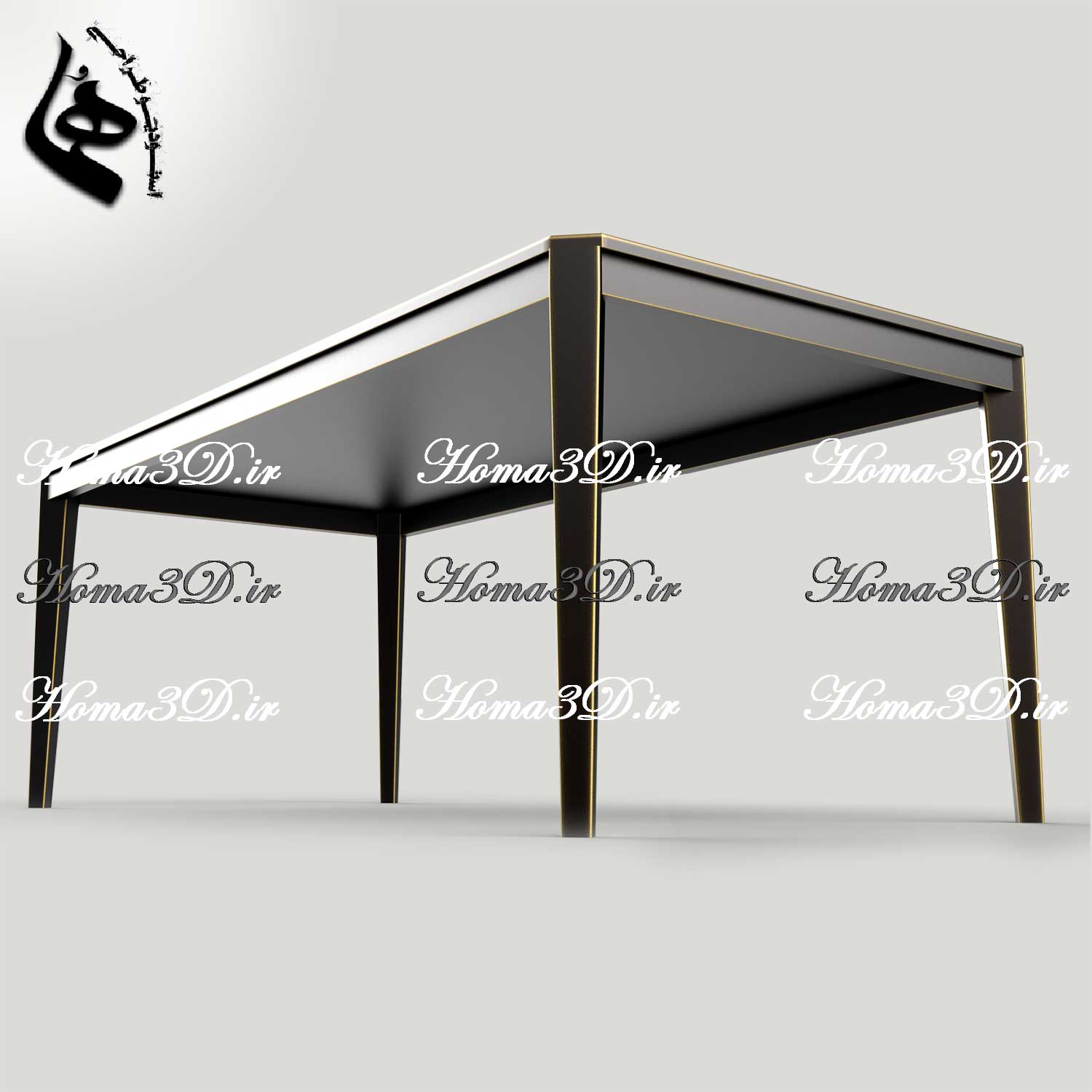 طراحی و اسکن 3بعدی میز غذاخوری و ناهارخوری شیک و ساده با طراحی مدرن