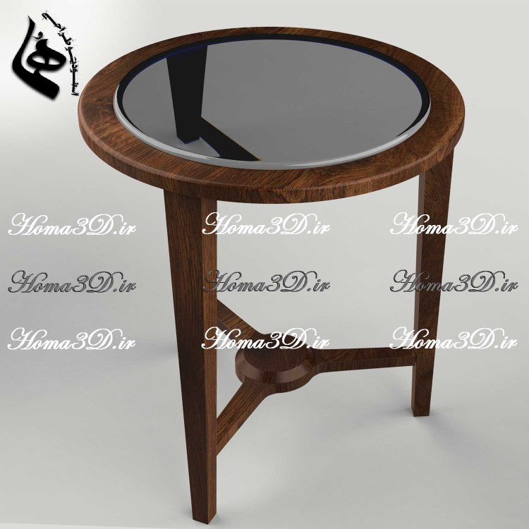 تولید و نجاری و سی ان سی و قالب چوبگیری میزعسلی گرد مدرن با فریم زیبا و لوکس