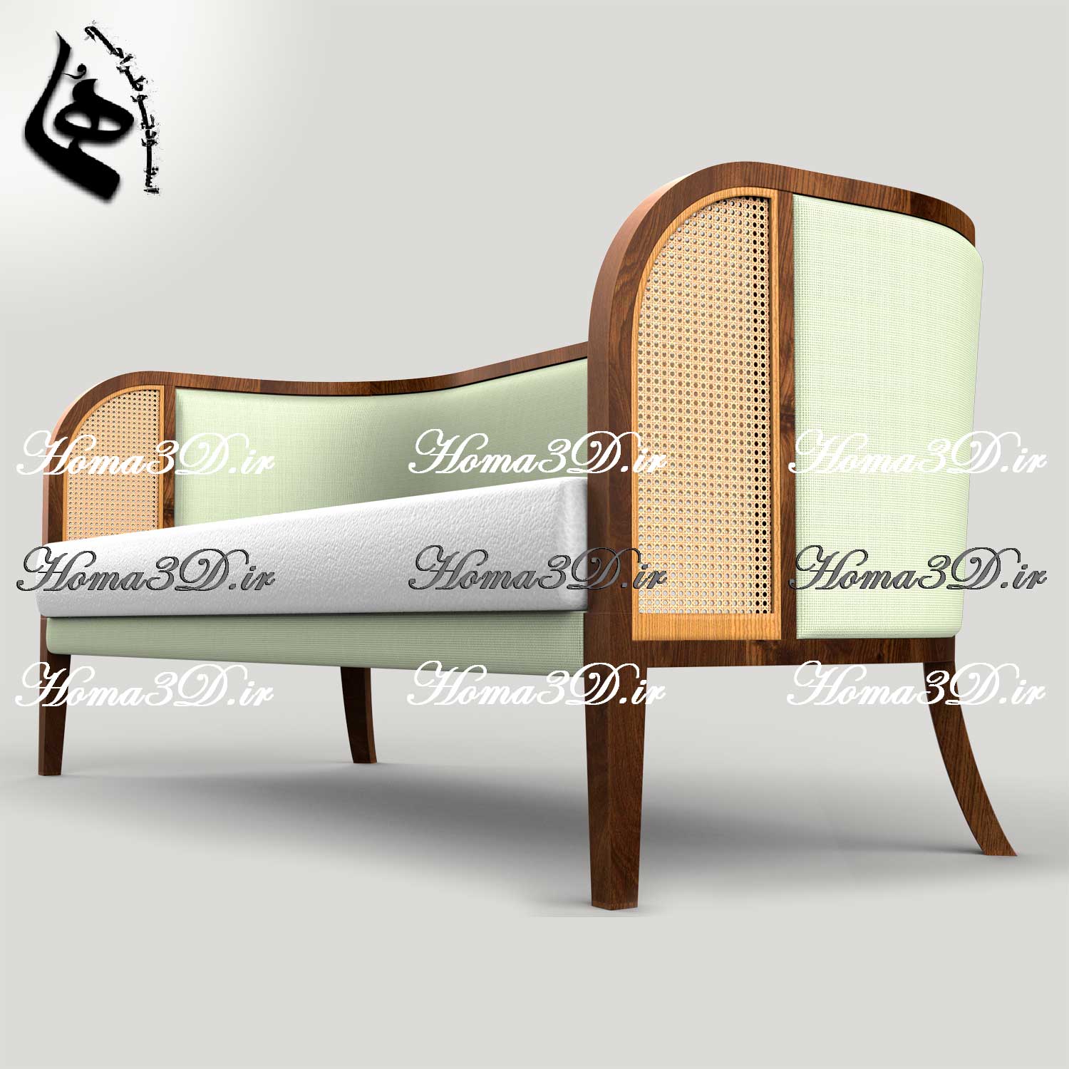 قالب‌کشی و طراحی و مهندسی کاناپه مدرن بدون منبت - زیبایی در انحناء و فرم ظاهری کلی