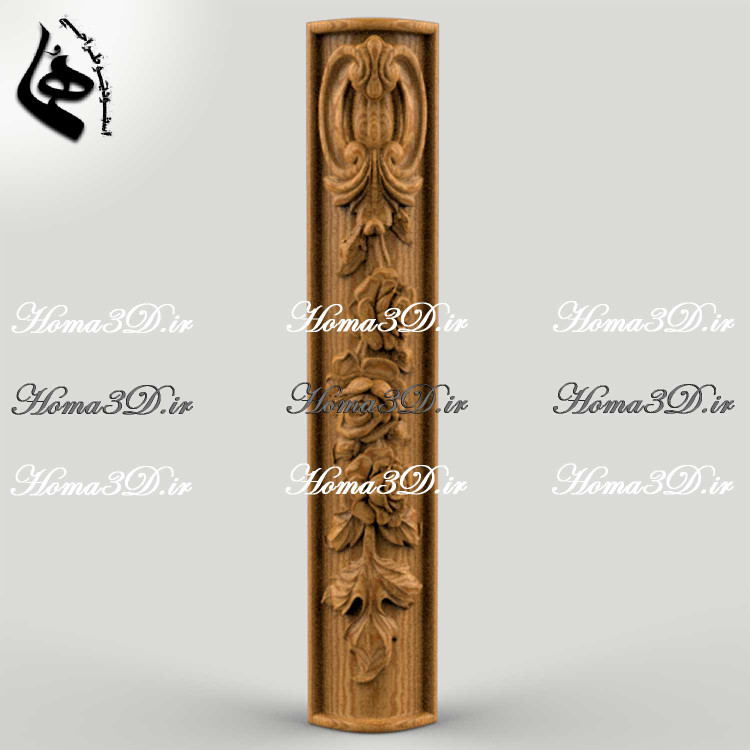 فایل طراحی و اسکن 3بعدی پایه تک مستطیلی با منبتها و گلهای خوشفرم و جدید