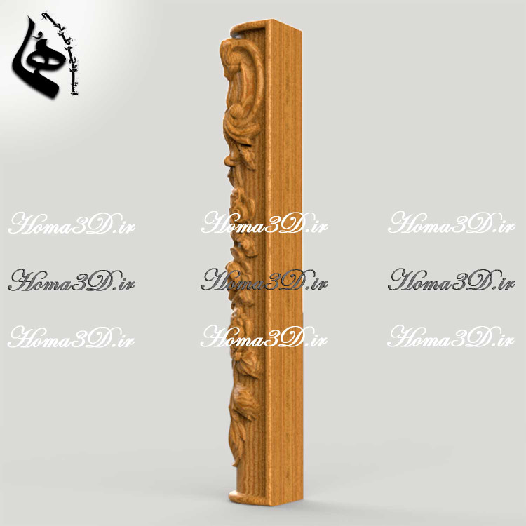 فایل طراحی و اسکن 3بعدی پایه تک مستطیلی با منبتها و گلهای خوشفرم و جدید